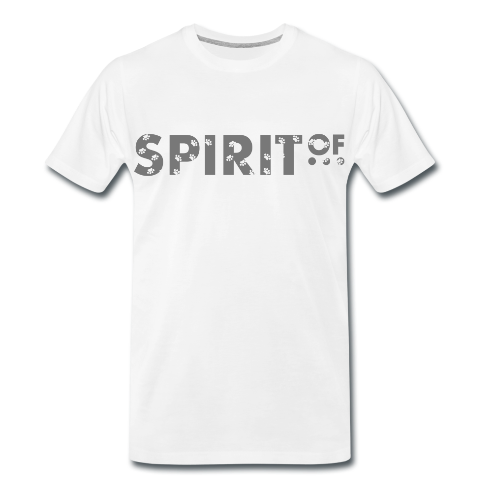 Camiseta Premium 150 Blanca (Hombre) - Spiritof Animal Grey Shapes - white