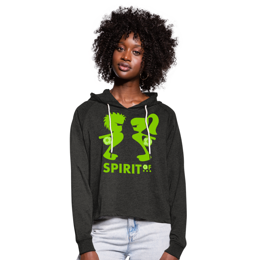 Sudadera cropped con capucha (Nerea) - charcoal grey