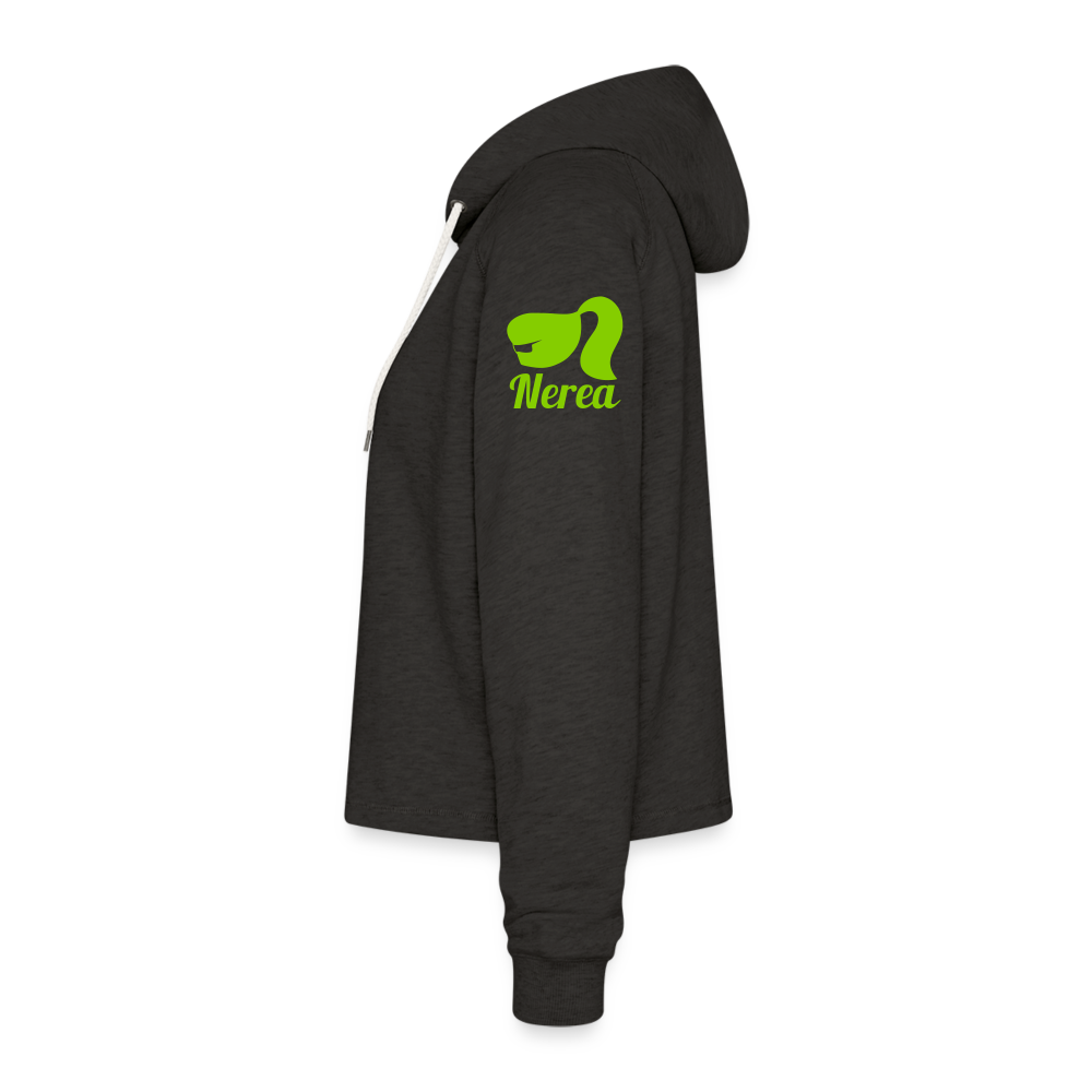 Sudadera cropped con capucha (Nerea) - charcoal grey
