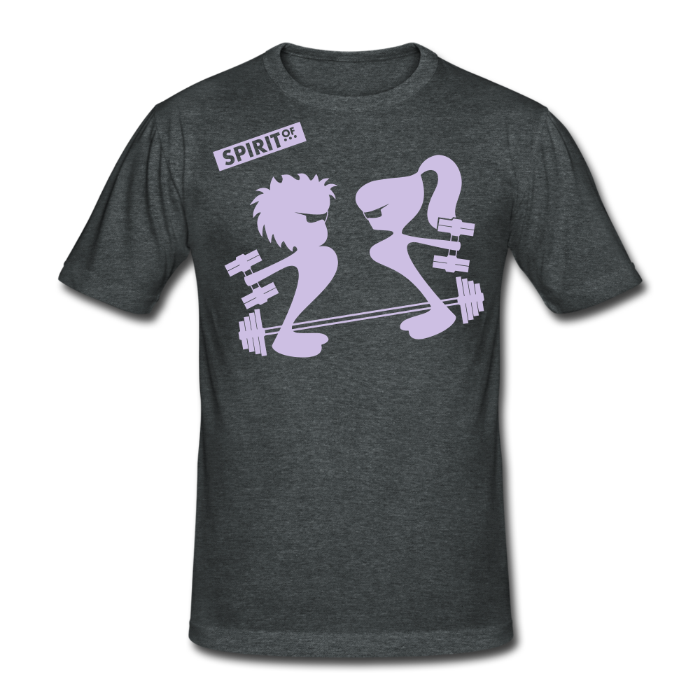 Men’s Gildan Heavy T-Shirt - gris oscuro jaspeado