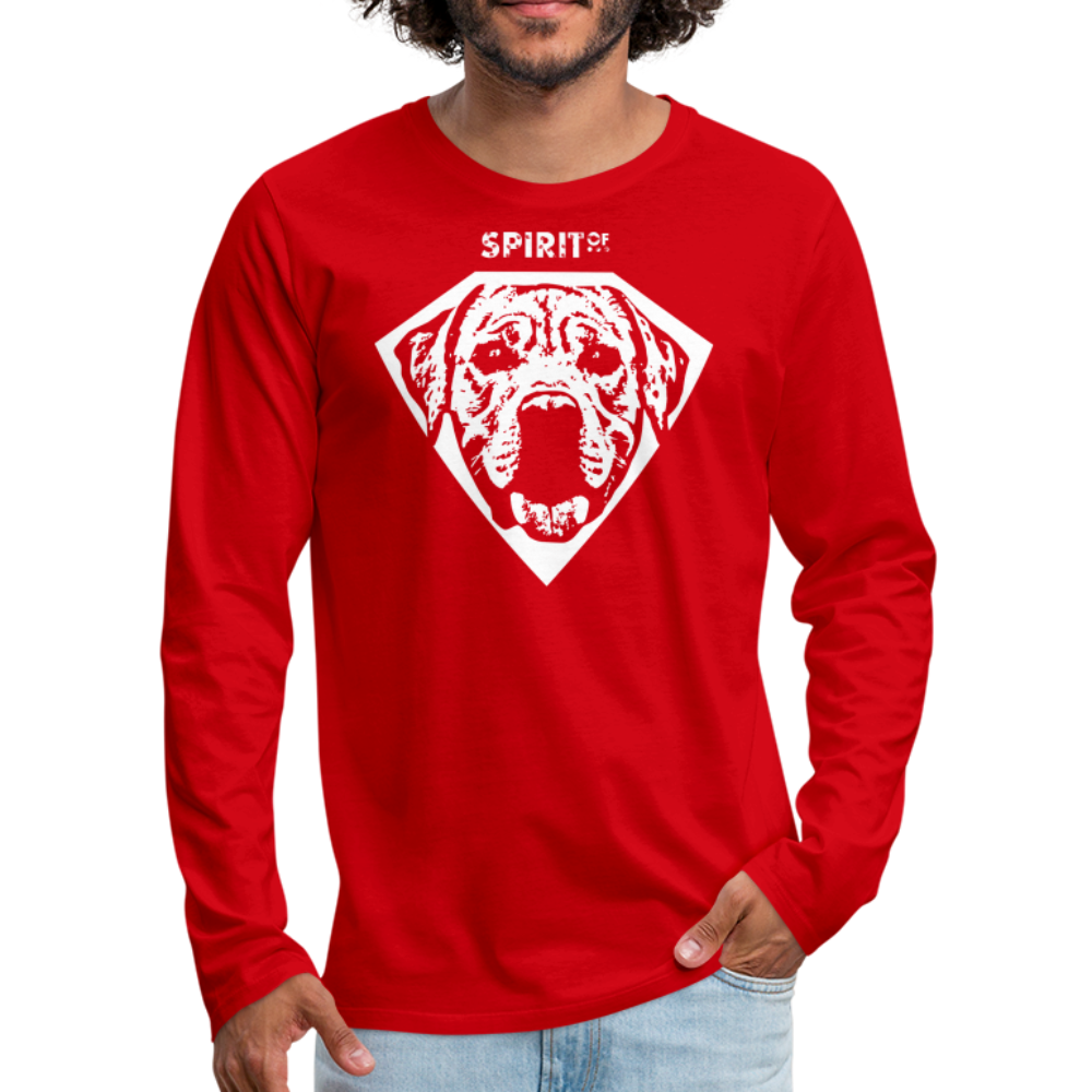 Men's Premium Longsleeve Shirt - rojo