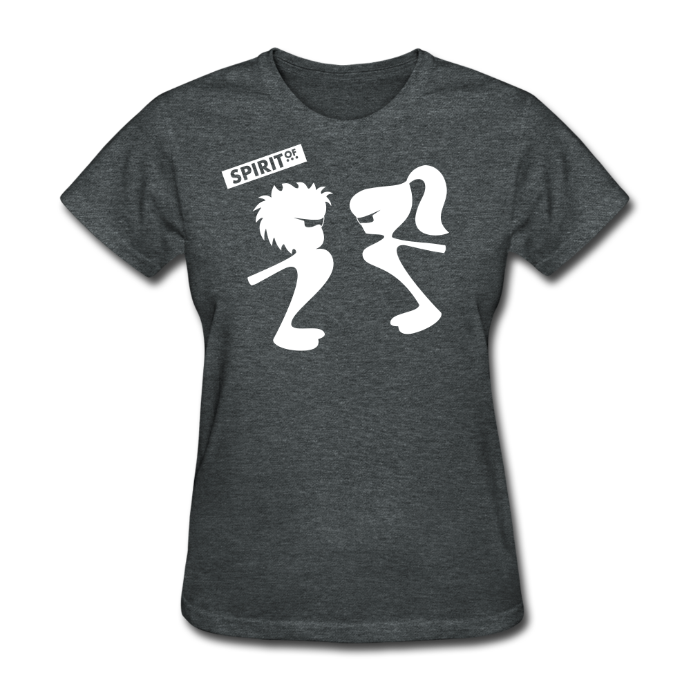 Women’s Gildan Heavy T-Shirt - gris oscuro jaspeado