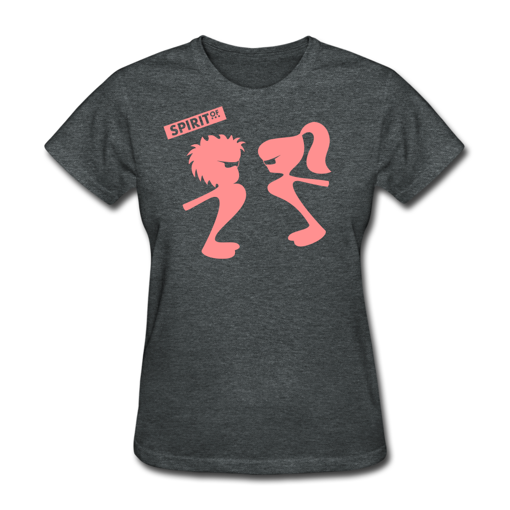 Women’s Gildan Heavy T-Shirt - gris oscuro jaspeado