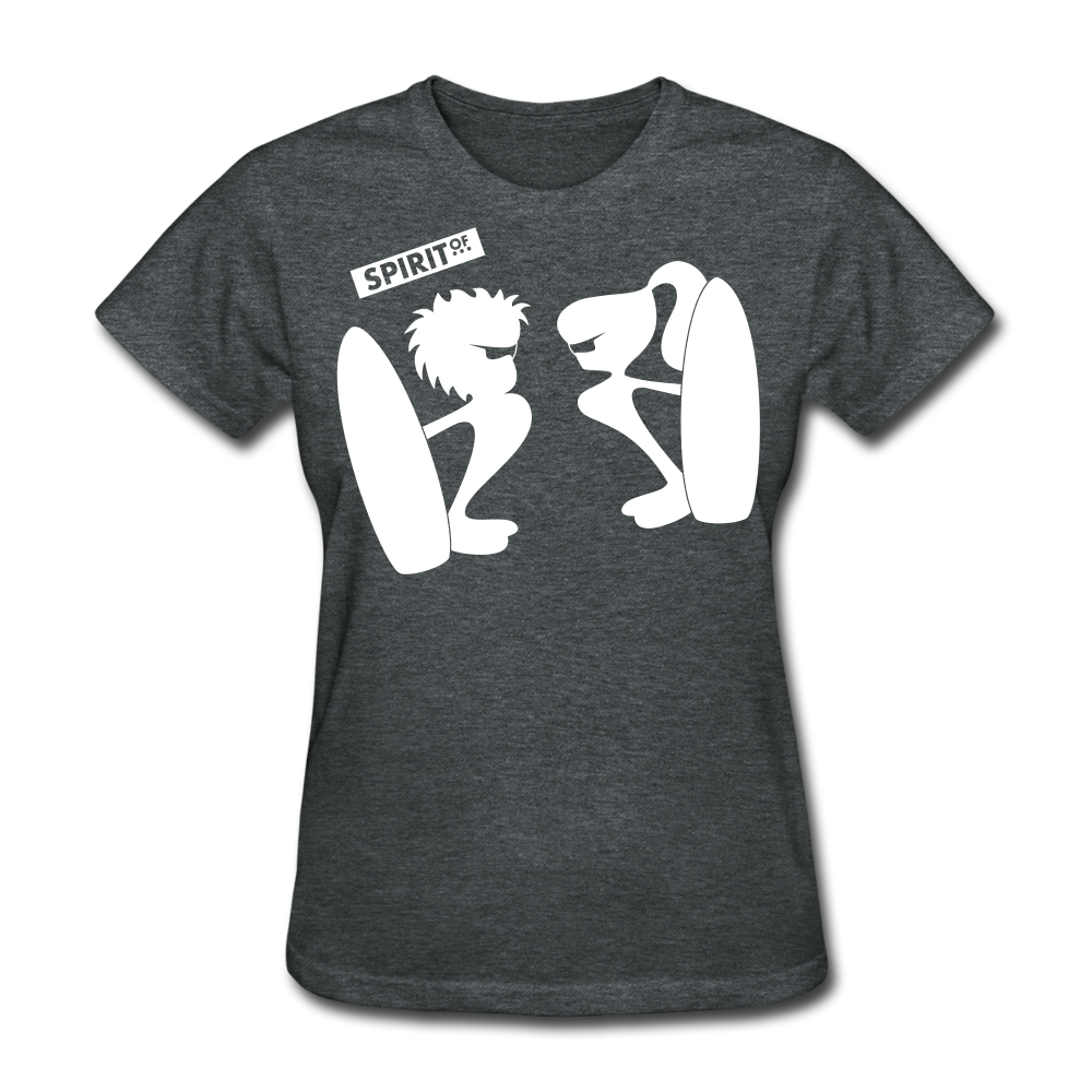 Women’s Gildan Heavy T-Shirt - gris oscuro jaspeado