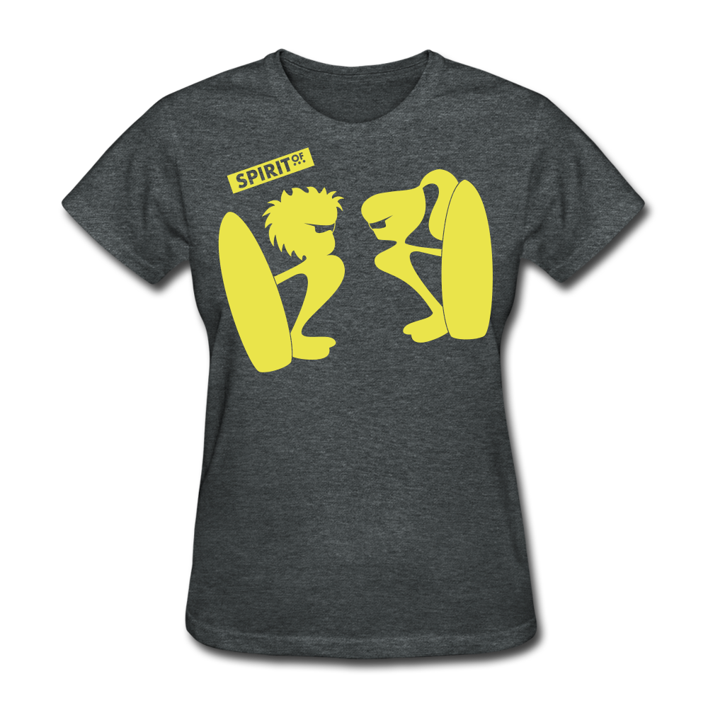 Women’s Gildan Heavy T-Shirt - gris oscuro jaspeado