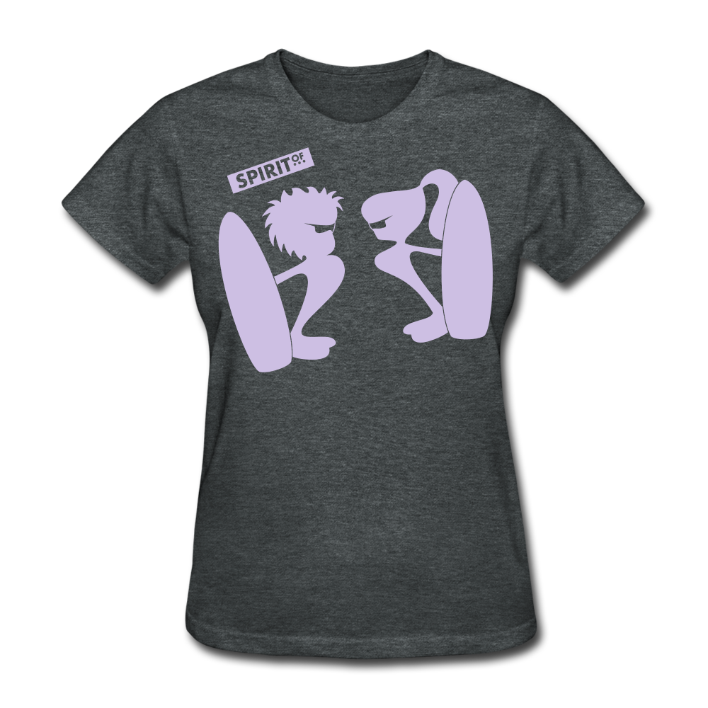 Women’s Gildan Heavy T-Shirt - gris oscuro jaspeado