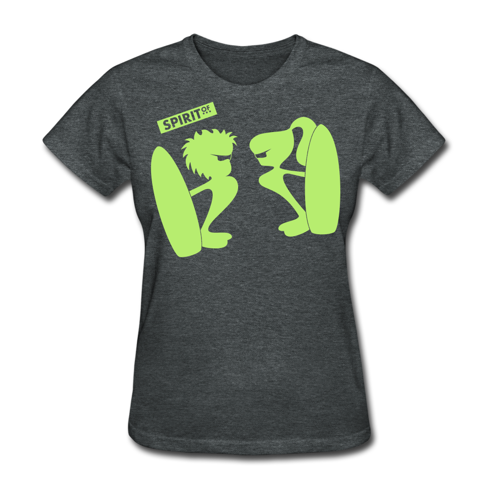 Women’s Gildan Heavy T-Shirt - gris oscuro jaspeado
