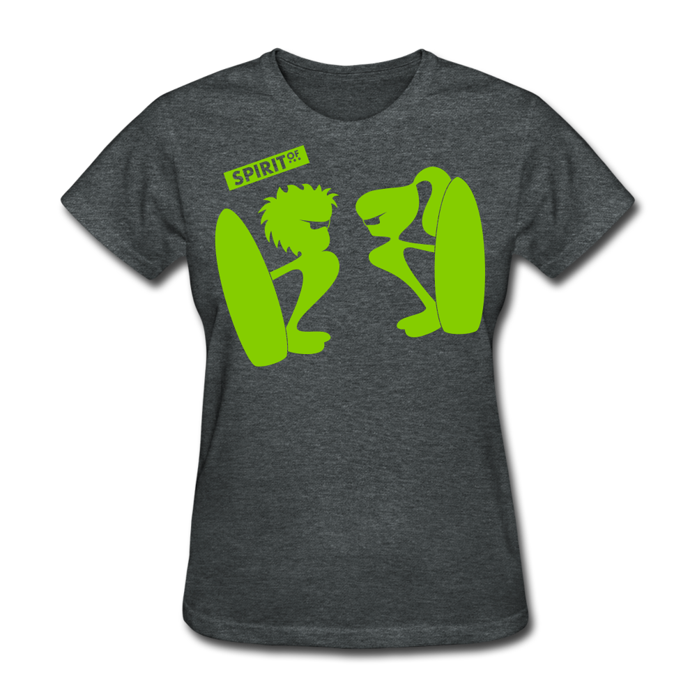 Women’s Gildan Heavy T-Shirt - gris oscuro jaspeado