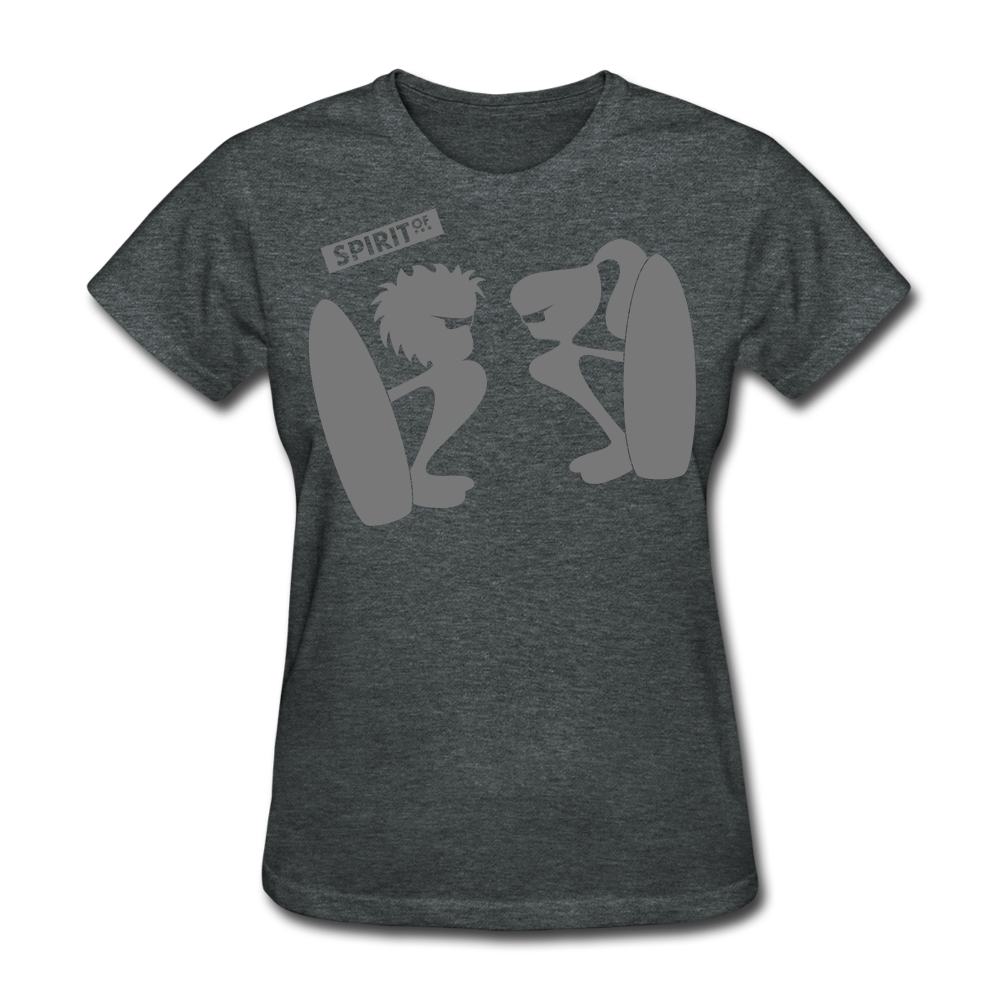 Women’s Gildan Heavy T-Shirt - gris oscuro jaspeado