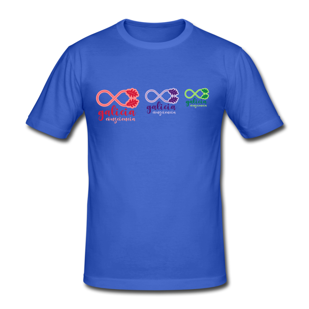 Camiseta Básica 180 (Hombre) - Consciencia Galicia Tricolor - royal blue