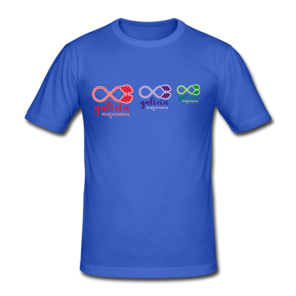Camiseta Básica 180 (Hombre) - Consciencia Galicia Tricolor - royal blue