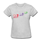 Camiseta Básica 180 (Mujer) - Consciencia Galicia Tricolor Diagonal - heather grey