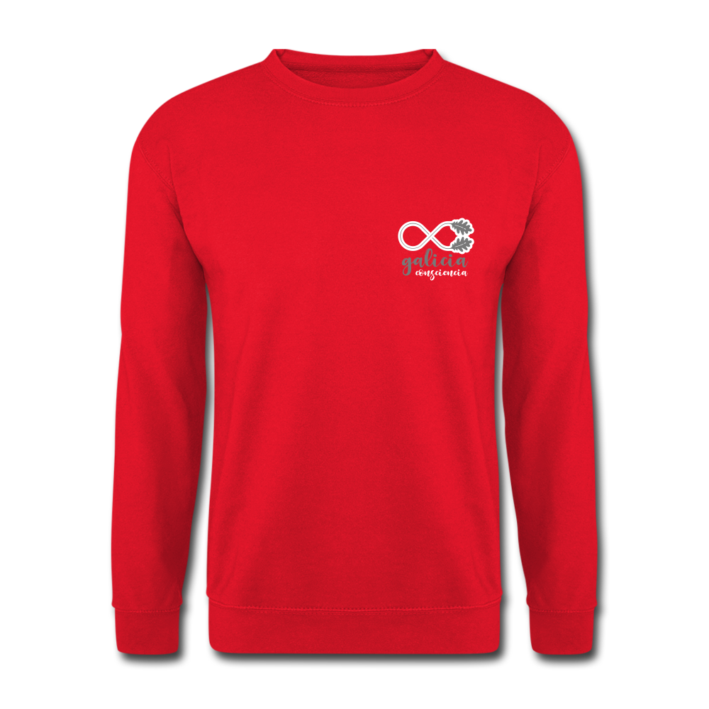 Sudadera (Unisex) - Consciencia Galicia Grey&White S - red