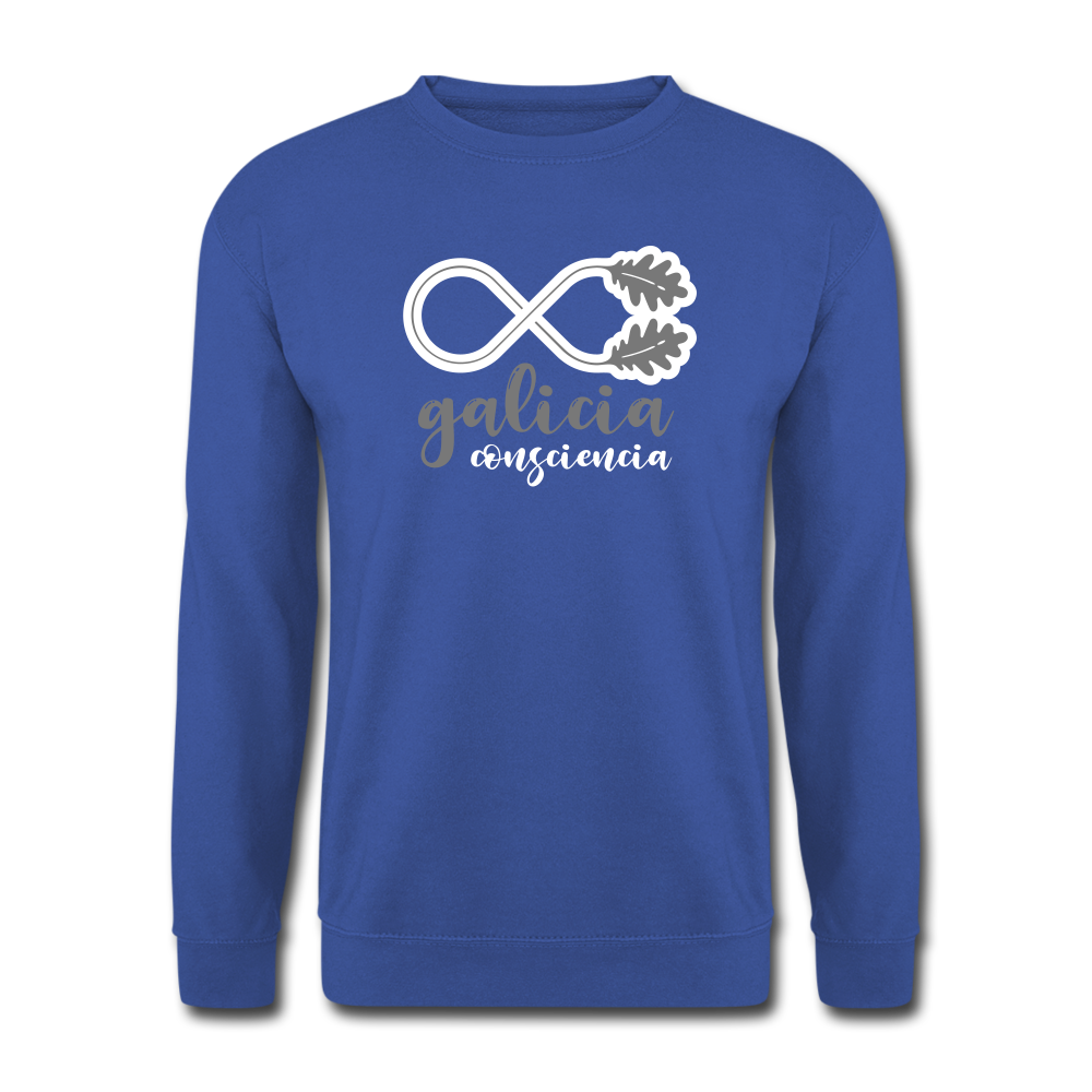 Sudadera (Unisex) - Conciencia Galicia Grey&White - royal blue