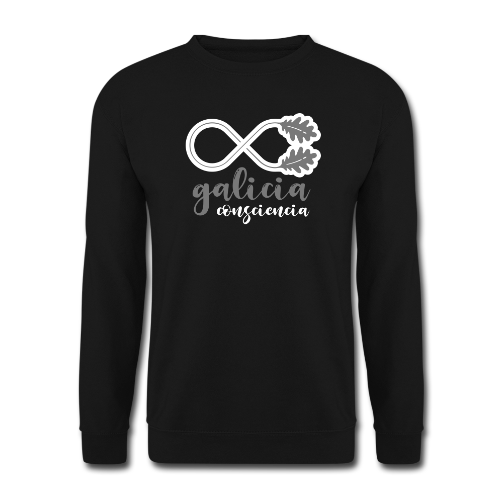 Sudadera (Unisex) - Conciencia Galicia Grey&White - black