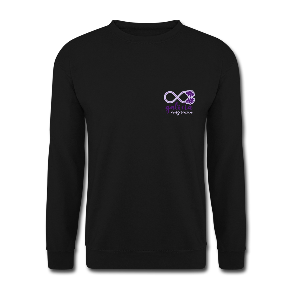 Sudadera (Unisex) - Conciencia Galicia Purpure&Lavender S - black