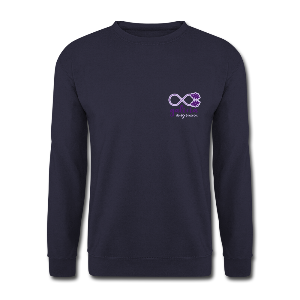 Sudadera (Unisex) - Conciencia Galicia Purpure&Lavender S - navy