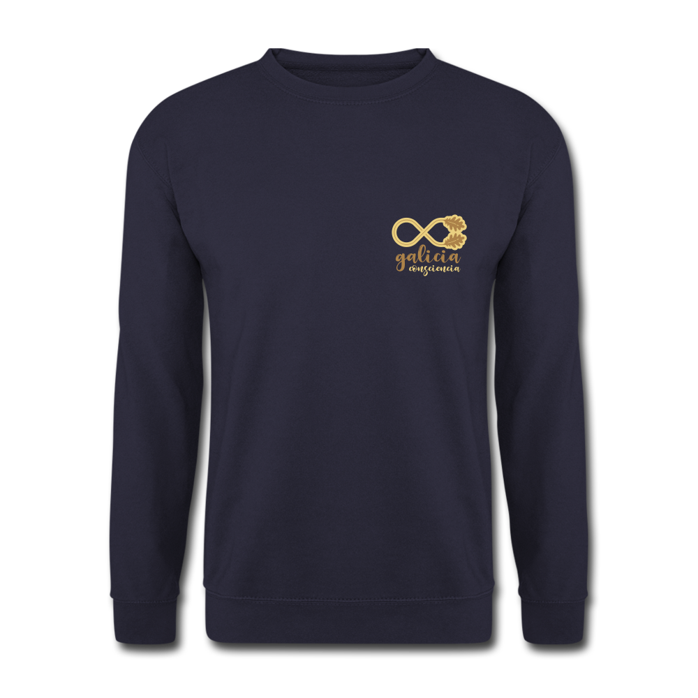 Sudadera (Unisex) - Conciencia Galicia LightBrown&Cream S - navy
