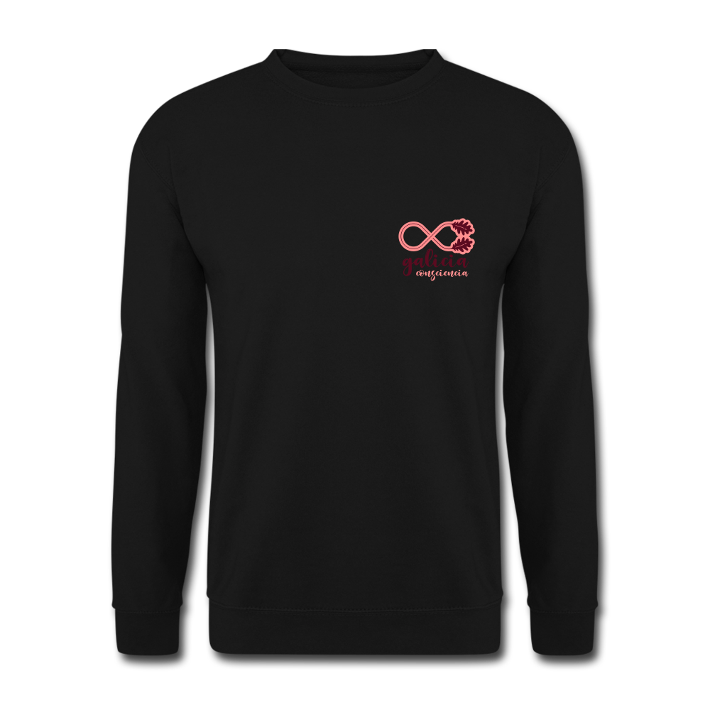 Sudadera (Unisex) - Conciencia Galicia Burgundy&Pink S - black