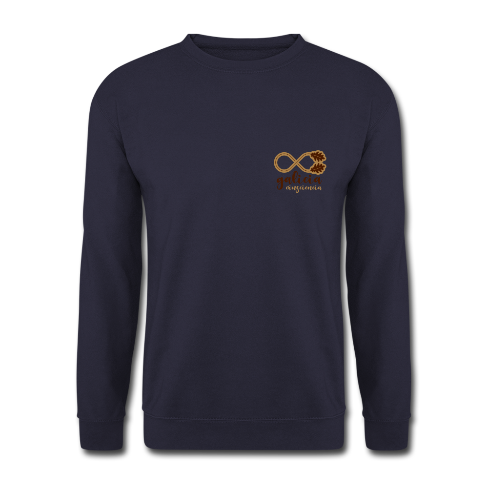 Sudadera (Unisex) - Conciencia Galicia Brown&LightBrown S - navy