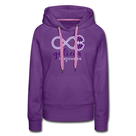 Sudadera Morada con capucha (Mujer) - Consciencia Galicia Purple&Lavender - purple