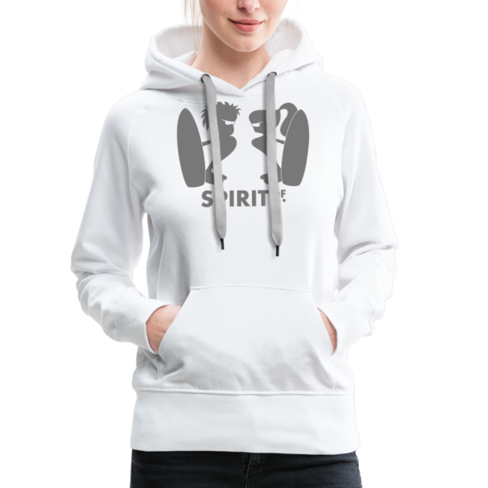 Sudadera Blanca con capucha (Mujer) - Spiritof Surf Grey Shapes - white