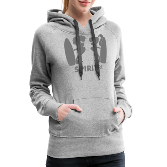 Sudadera Gris Jaspeado con capucha (Mujer) - Spiritof Surf Grey Shapes - heather grey