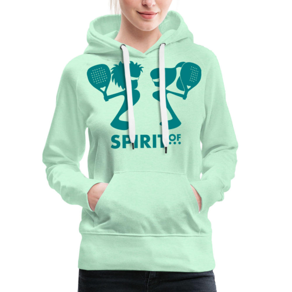 Sudadera Verde Menta Claro con capucha (Mujer) - Spiritof Surf GreenEmerald Shapes - light mint