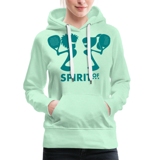 Sudadera Verde Menta Claro con capucha (Mujer) - Spiritof Surf GreenEmerald Shapes - light mint