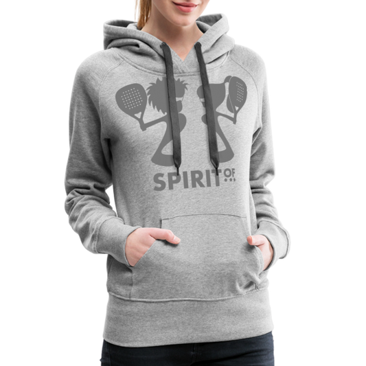 Sudadera Gris Jaspeado con capucha (Mujer) - Spiritof Pádel Grey Shapes - heather grey