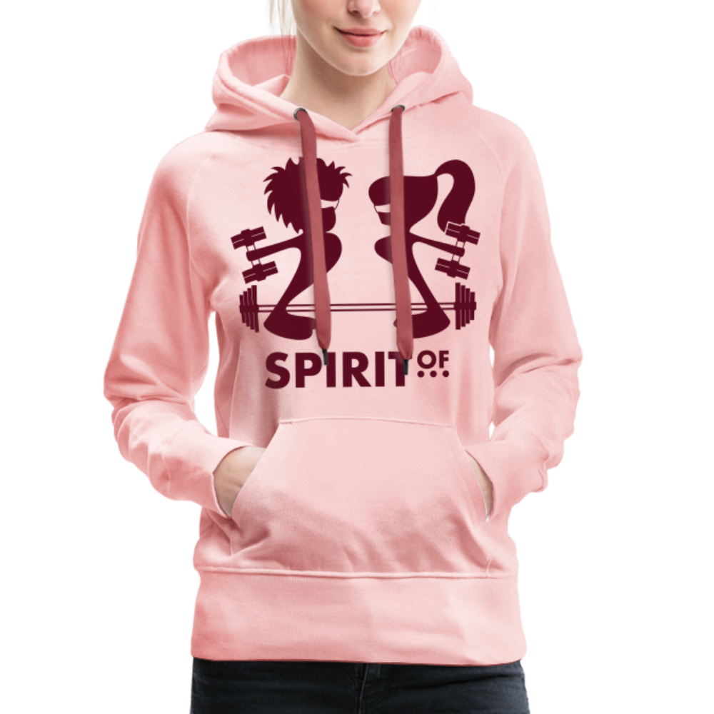 Sudadera Rosa Cristal con capucha (Mujer) - Spiritof Gym BurgundyRed Shapes - crystal pink