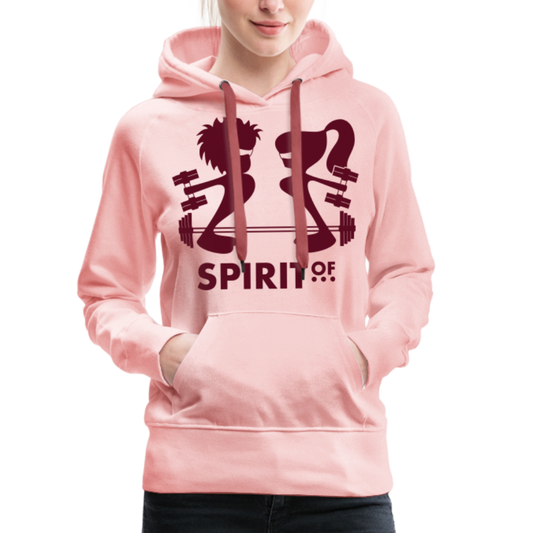 Sudadera Rosa Cristal con capucha (Mujer) - Spiritof Gym BurgundyRed Shapes - crystal pink