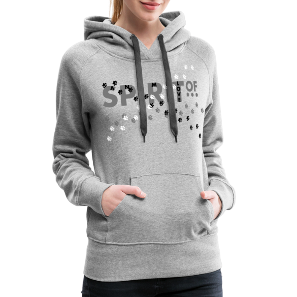 Gris Jaspeado Marino con capucha (Mujer) - Spiritof AnimaLove Grey&Black (FootPrints) - heather grey