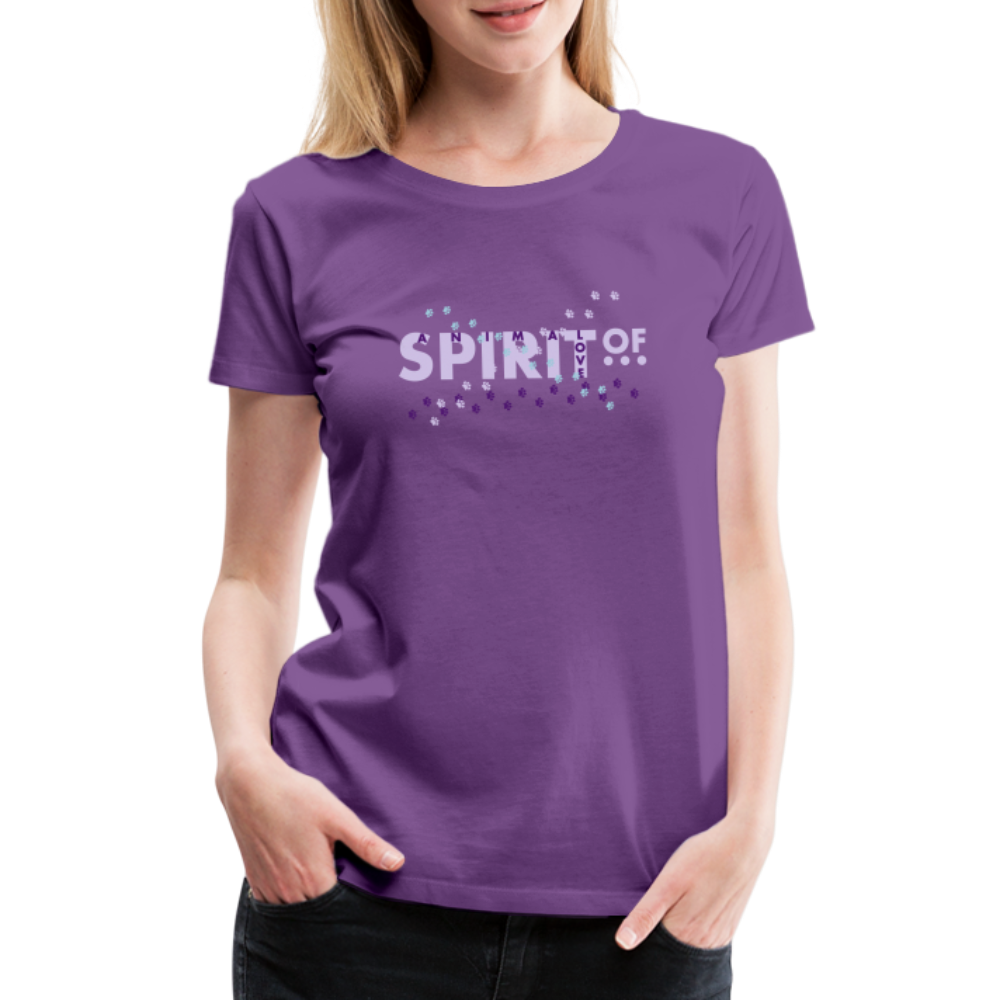 Camiseta Básica 150 Morada (Mujer) - Spiritof AnimaLove Lavander&Purple (FootPrints) - purple
