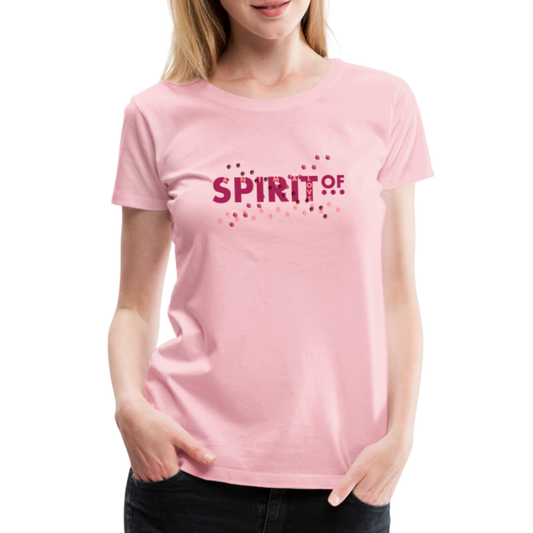 Camiseta Básica 150 Rosa Cristal (Mujer) - Spiritof AnimaLove Magenta&Pink (FootPrints) - rose shadow