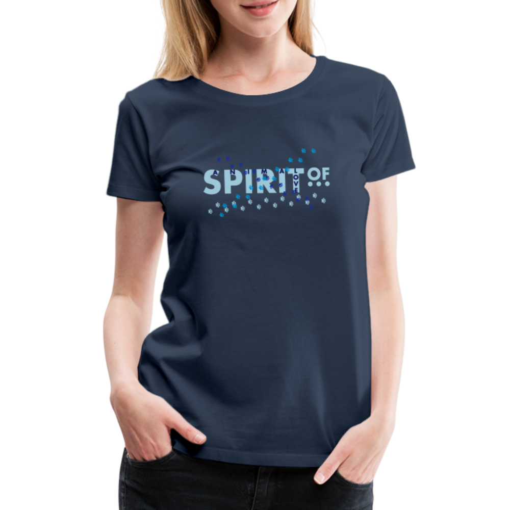 Camiseta Básica 150 Azul Marino (Mujer) - Spiritof AnimaLove SkyBue&Navy (FootPrints) - navy