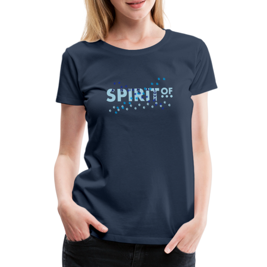 Camiseta Básica 150 Azul Marino (Mujer) - Spiritof AnimaLove SkyBue&Navy (FootPrints) - navy