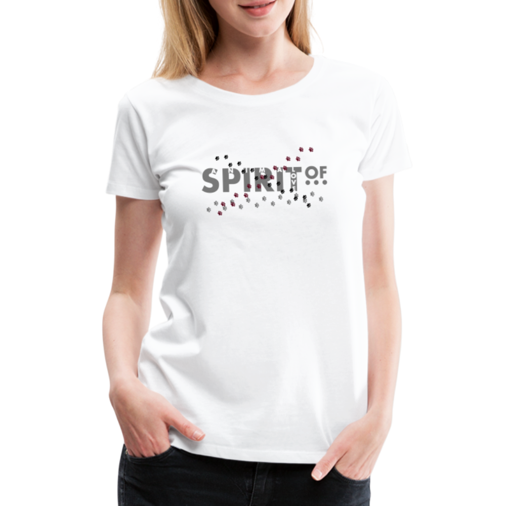 Camiseta Básica 150 Blanca (Mujer) - Spiritof AnimaLove Grey&White (FootPrints) Elementos multimedia1 de 1 - white