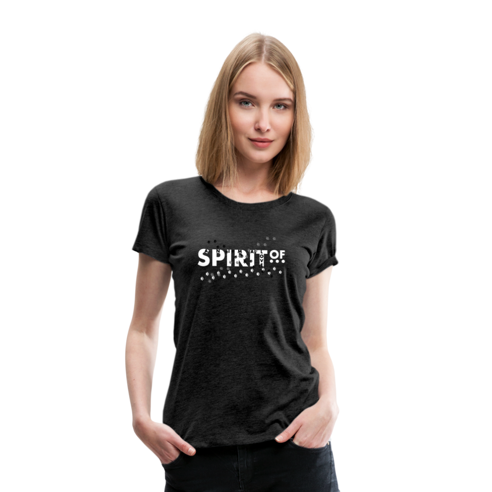 Camiseta Básica 150 Antracita (Mujer) - Spiritof AnimaLove White&Black (FootPrints) - charcoal grey