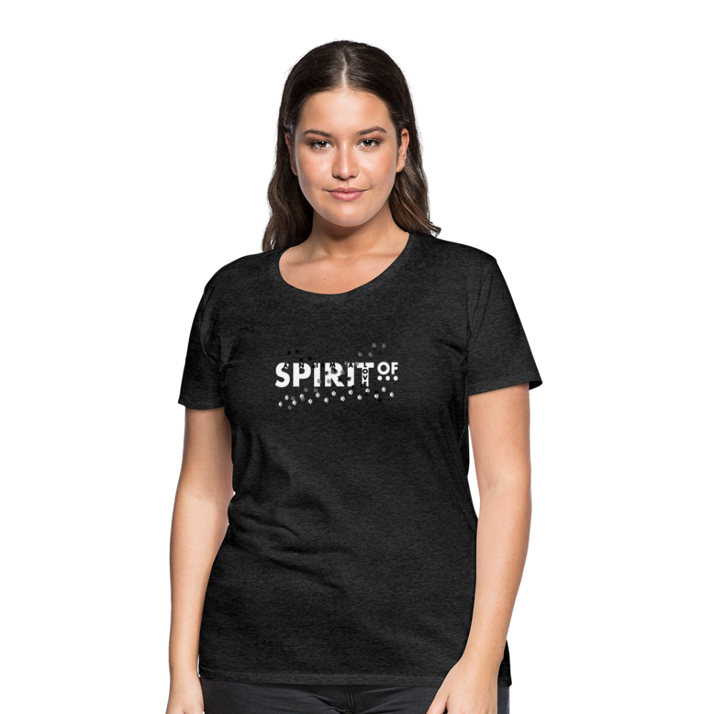 Camiseta Básica 150 Antracita (Mujer) - Spiritof AnimaLove White&Black (FootPrints) - charcoal grey