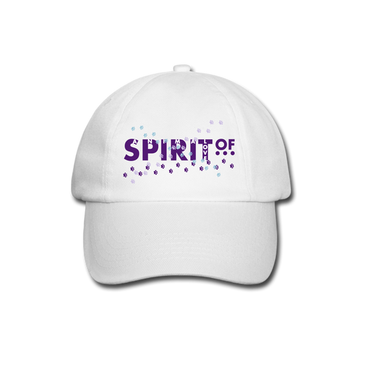 Gorra Béisbol Blanca - Spiritof AnimaLove Purple&White (FootPrints) - white/white