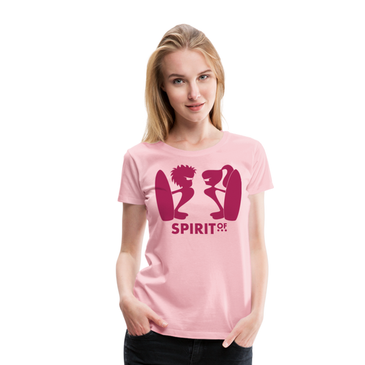Camiseta Básica 150 Rosa Cristal (Mujer) - Spiritof Surf Magenta Shapes - rose shadow