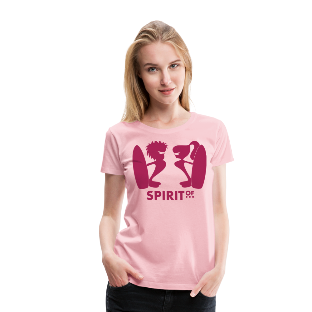 Camiseta Básica 150 Rosa Cristal (Mujer) - Spiritof Surf Magenta Shapes - rose shadow