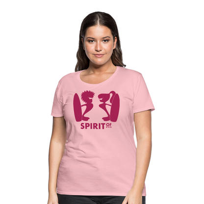 Camiseta Básica 150 Rosa Cristal (Mujer) - Spiritof Surf Magenta Shapes - rose shadow