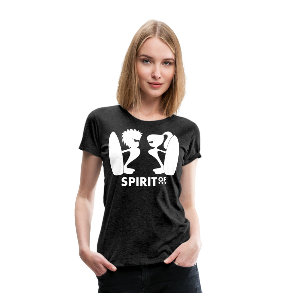 Camiseta Básica 150 Antracita (Mujer) - Spiritof Surf White Shapes - charcoal grey