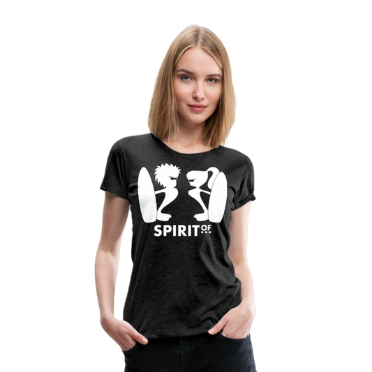 Camiseta Básica 150 Antracita (Mujer) - Spiritof Surf White Shapes - charcoal grey