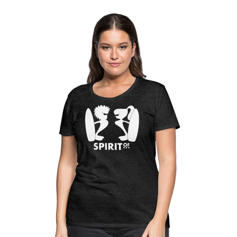 Camiseta Básica 150 Antracita (Mujer) - Spiritof Surf White Shapes - charcoal grey