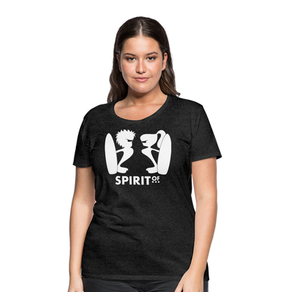 Camiseta Básica 150 Antracita (Mujer) - Spiritof Surf White Shapes - charcoal grey