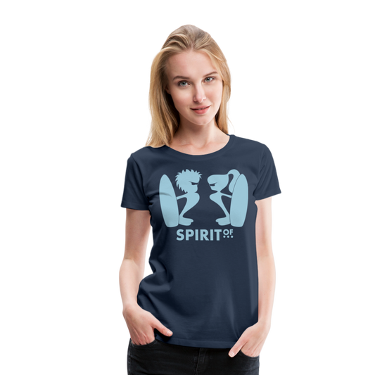 Camiseta Básica 150 Azul Marino (Mujer) - Spiritof Surf SkyBlue Shapes - navy