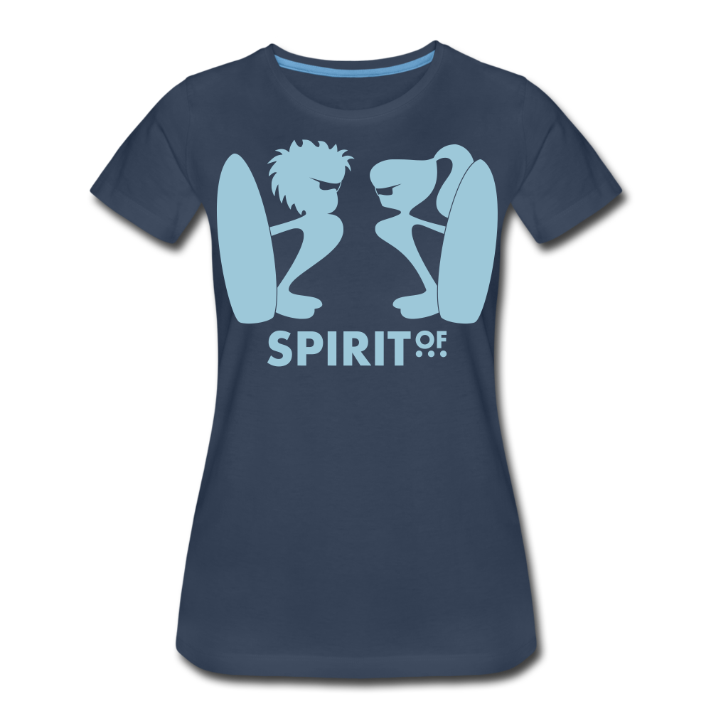 Camiseta Básica 150 Azul Marino (Mujer) - Spiritof Surf SkyBlue Shapes - navy